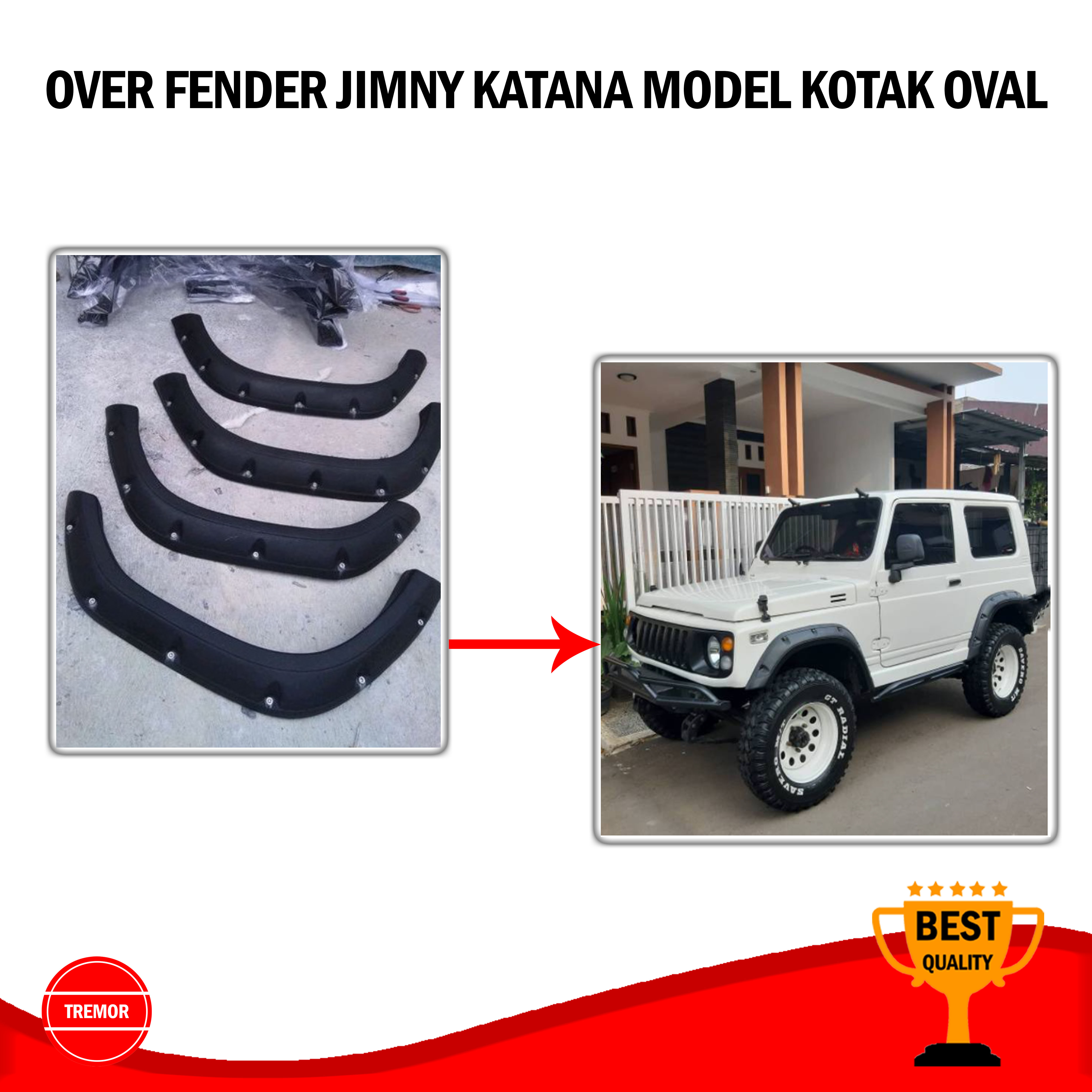 OVER FENDER SUZUKI JIMNY KATANA MODEL KOTAK OVAL / OVER FENDER SPAKBOR