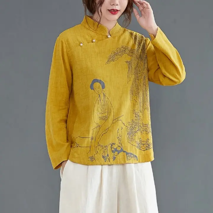 yellow ethnic top