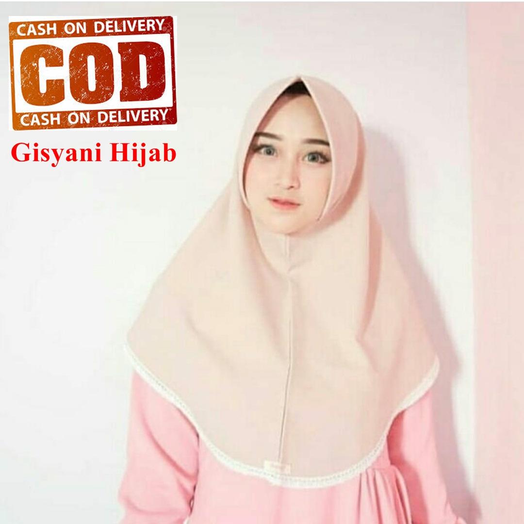 Jilbab Instan Khimar LACY (Pet Renda) COD By Gisyani Hijab