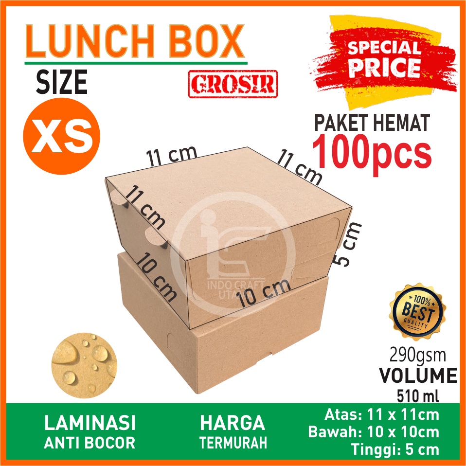 Lunch Box Paper Dimsum Takoyaki Kentang Size Xs Paket Pcs Dus Nasi