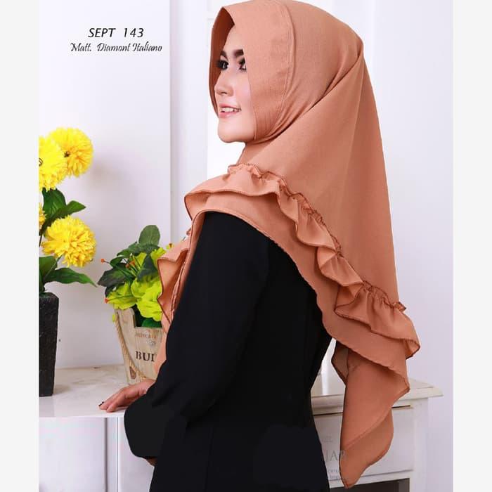 Jilbab/Hijab/Kerudung Instan Daffi 2 Layer Bubble Crep Termurah / DZA Laris Fashion