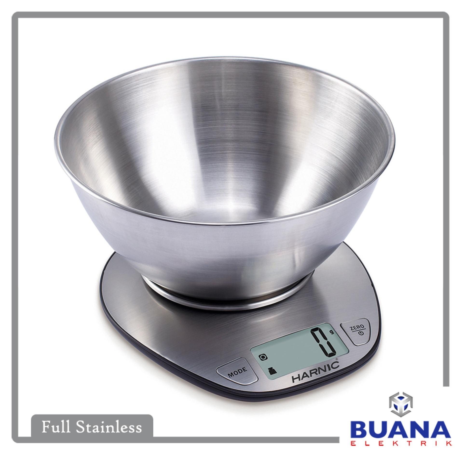 Harnic Heles Timbangan Kue Digital – Timbangan Dapur – Kitchen Scale – Body Full Stainless Steel – LCD Display - HL 4350