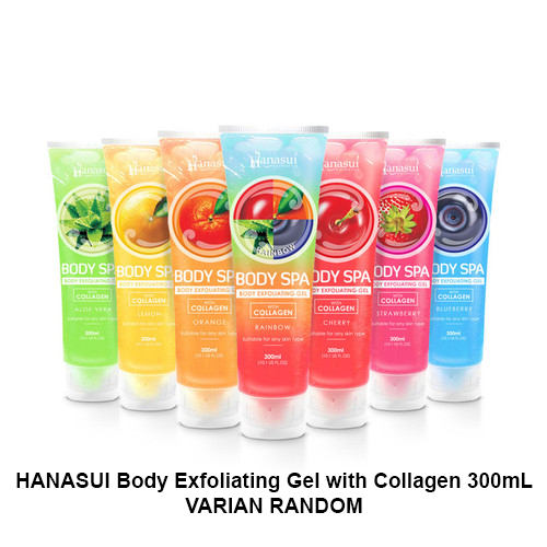 HANASUI Body Exfoliating Gel with Collagen 300mL Halal BPOM / Hanasui