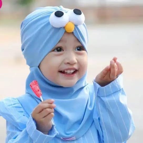 JILBAB ANAK ELMO / HIJAB ANAK MURAH/HIJAB JILBAB ANAK TERLARIS/HIJAB BABY/BABY HIJAB