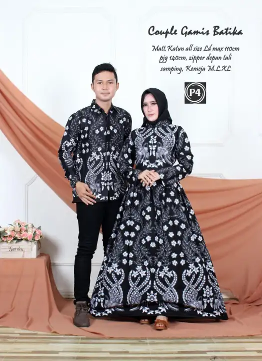 Cod Baju Couple Terbaru Batik Couple Pasangan Zam Zam Gamis Couple Kondangan Couple Batik Keluarga Baju