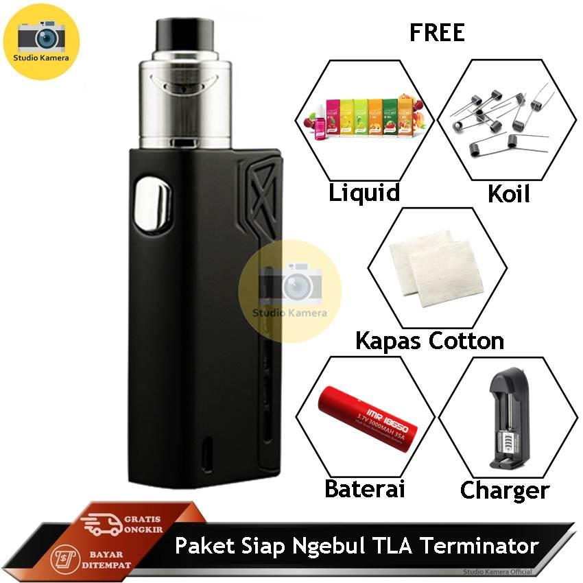 Studio Kamera - Paket Siap Ngebul TLA Terminator Rokok Elektrik Vape TLA + Free Baterai Coil Liquid Kapas dan Charger Studio Kamera - Paket Siap Ngebul TLA Terminator Rokok Elektrik Vape TLA + Free Baterai Coil Liquid Kapas dan Charger