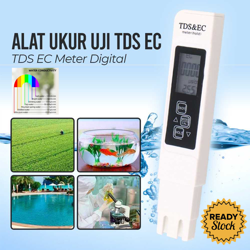 TDS EC PH Meter Alat Ukur Air Digital Water Tester Test Pen Pengukur