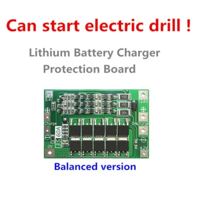 BMS 3S 12V 60A Lithium Battery Charger Protection board