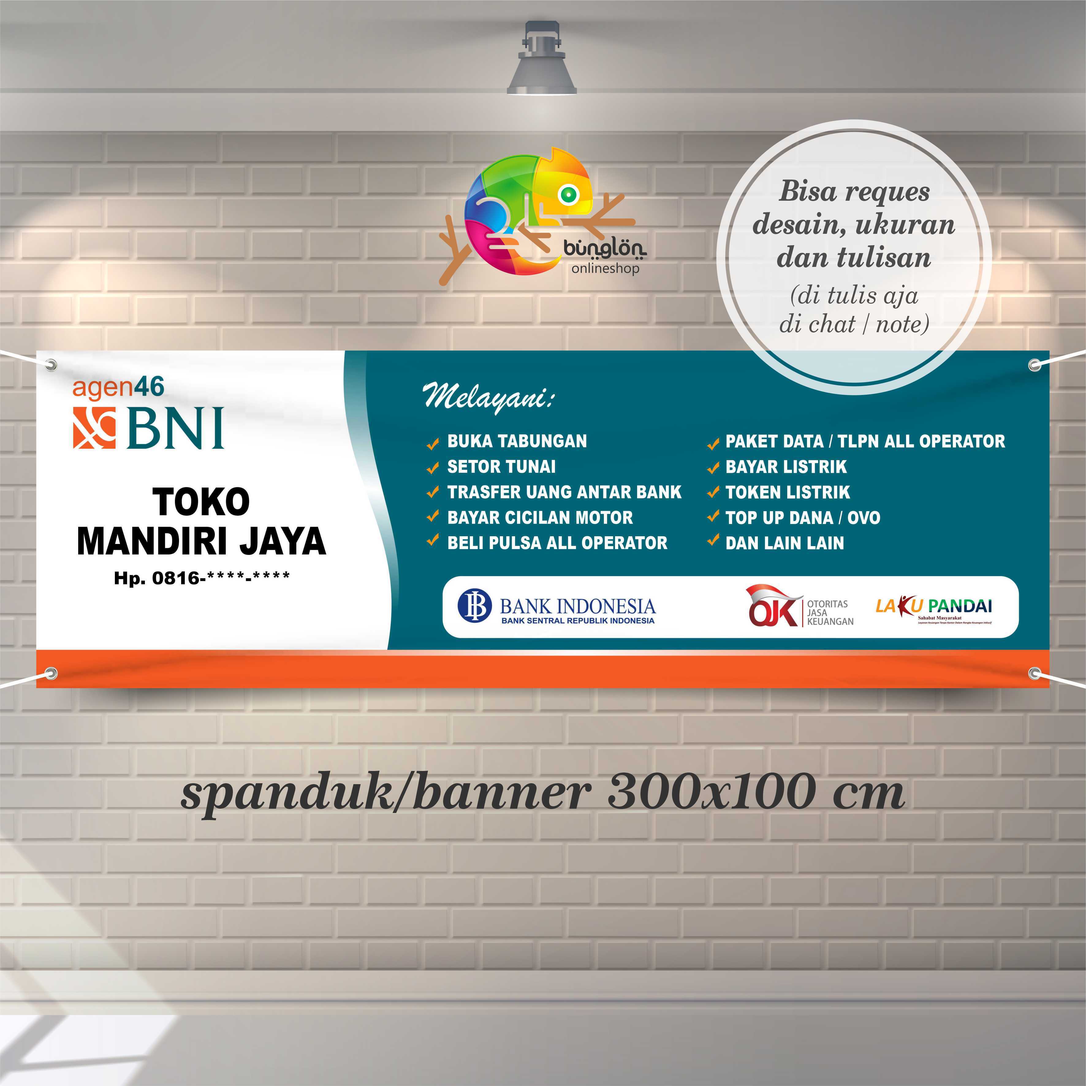 Spanduk, Banner Agen BNI 46 Ukuran Besar custom desain | Lazada Indonesia