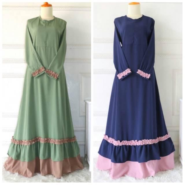 [COD] TERLARIS GAMIS REMPEL Size S-XL /GAMIS CANTIKA/SEKILO 2 GAMIS (WOLFIS) (Navy,L)
