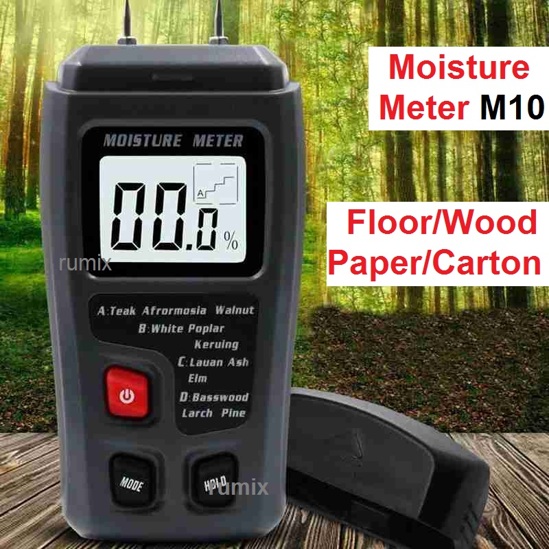 Digital Wood Moisture Meter Alat Kadar Air Kayu Kertas Pengukur Alat ...