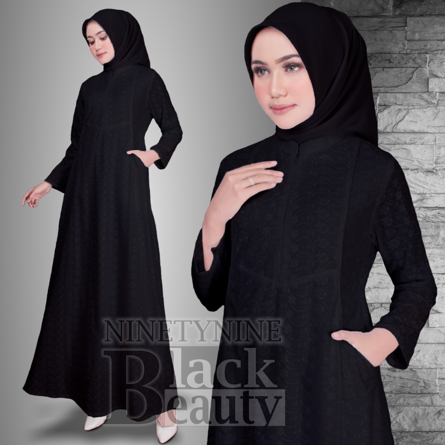 Baju Gamis Hitam Model Bis Tulang / Gamis Hitam Katun Polos / Gamis Umroh / Baju Gamis Hitam Untuk Umroh / Gamis Buat Umroh / Gamis Umroh Wanita /