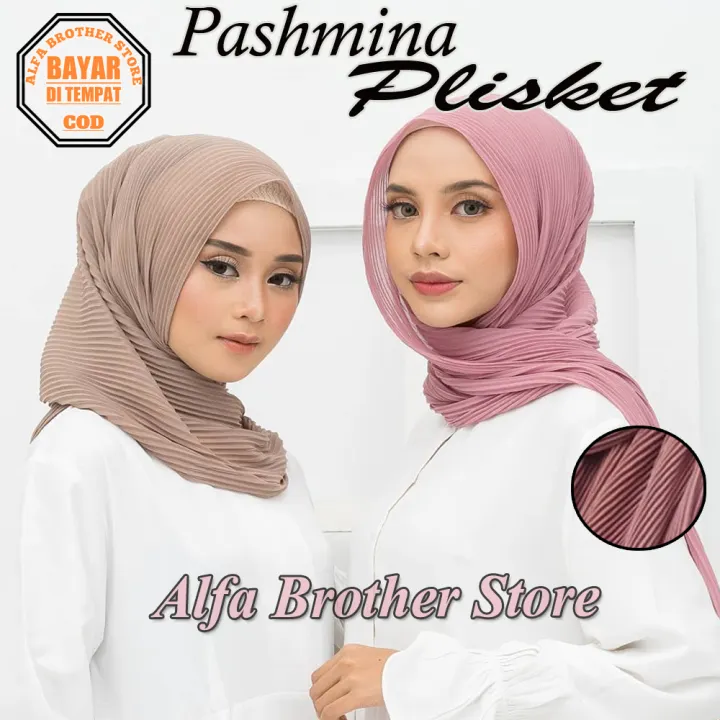 Promo Cod Pashmina Full Plisket Pleated Shawl Cerutty Baby Doll Varian Warna Banyak Lazada Indonesia