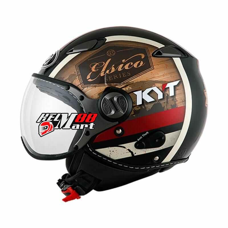 Helm KYT Elsico Motif Half Face Helm Retro