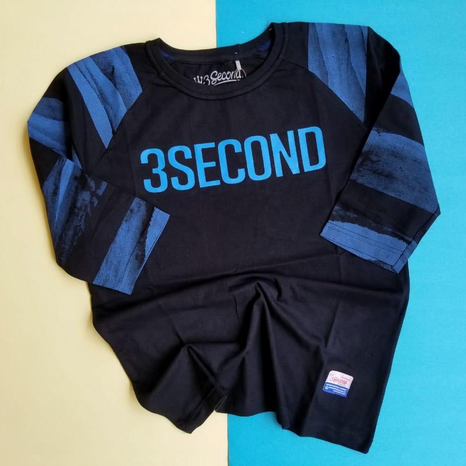 Kaos 3second Raglan Pria Tshirt Distro Bandung Free Stiker Baju Oblong Cowok 0308 Baju Pria Lengan Pendek Oblong Cowok Keren