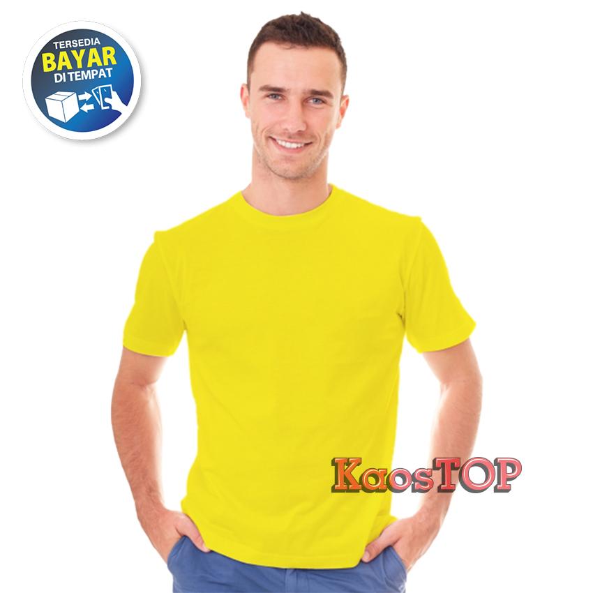 KaosTop Kaos Polos Pria Lengan Pendek distro premium cotton combed 30s - Hitam