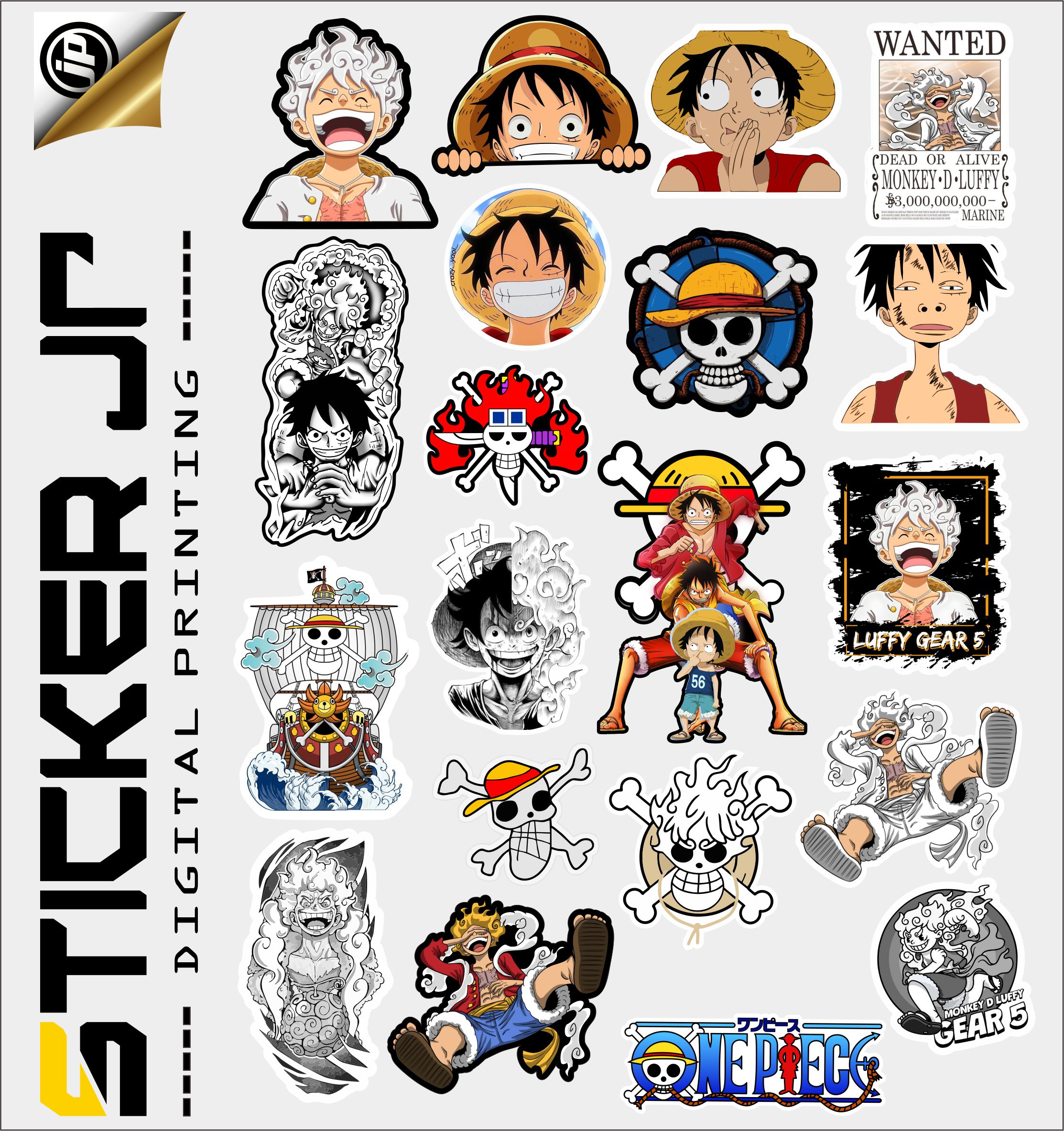 [ SJP ] 20 PCS STICKER PACK LUFFY GEAR 5 - STICKER ONEPIECE KOLEKSI ...