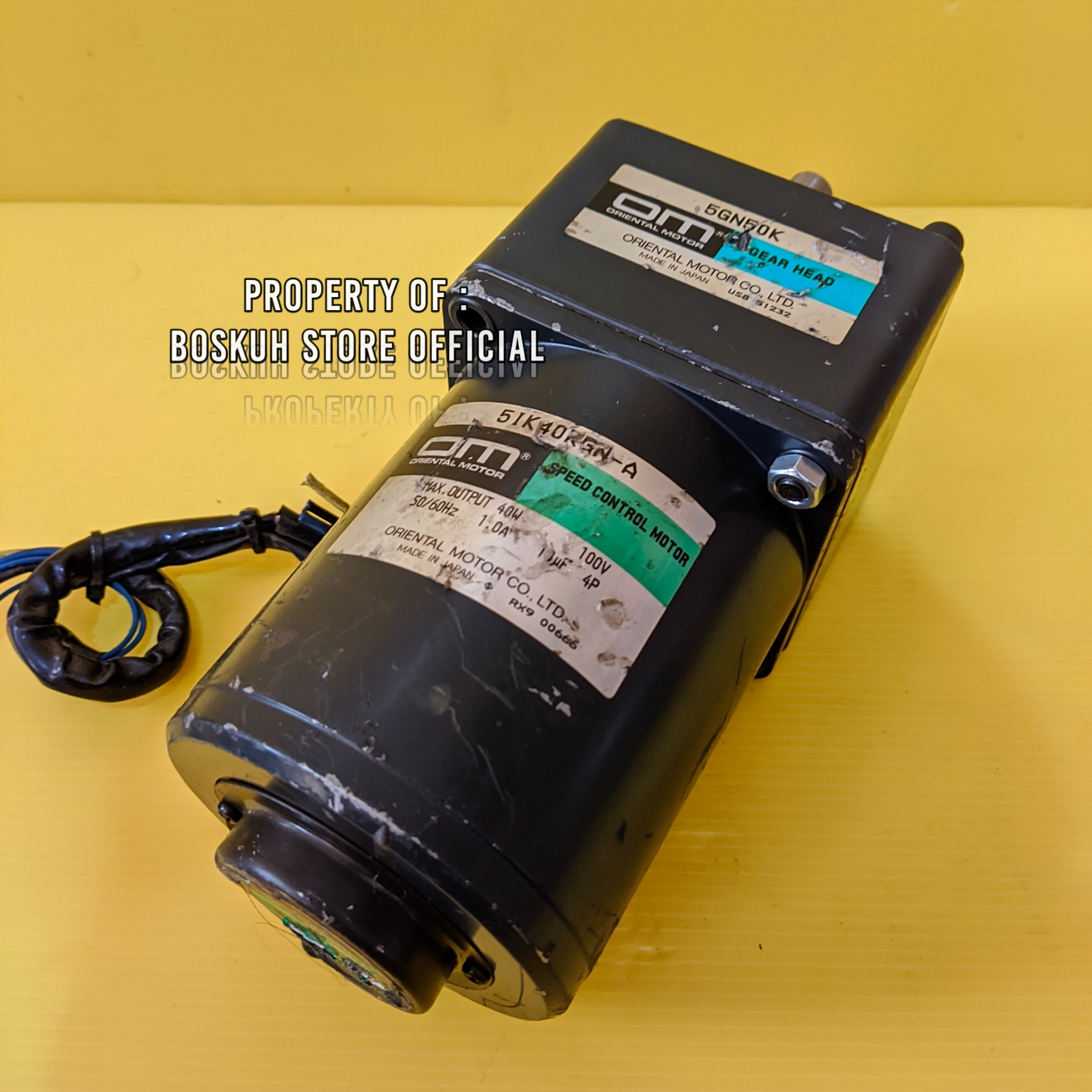 AC Motor Gearbox 40W 100V Ratio 1 50 30 Rpm ORIENTAL MOTOR Lazada