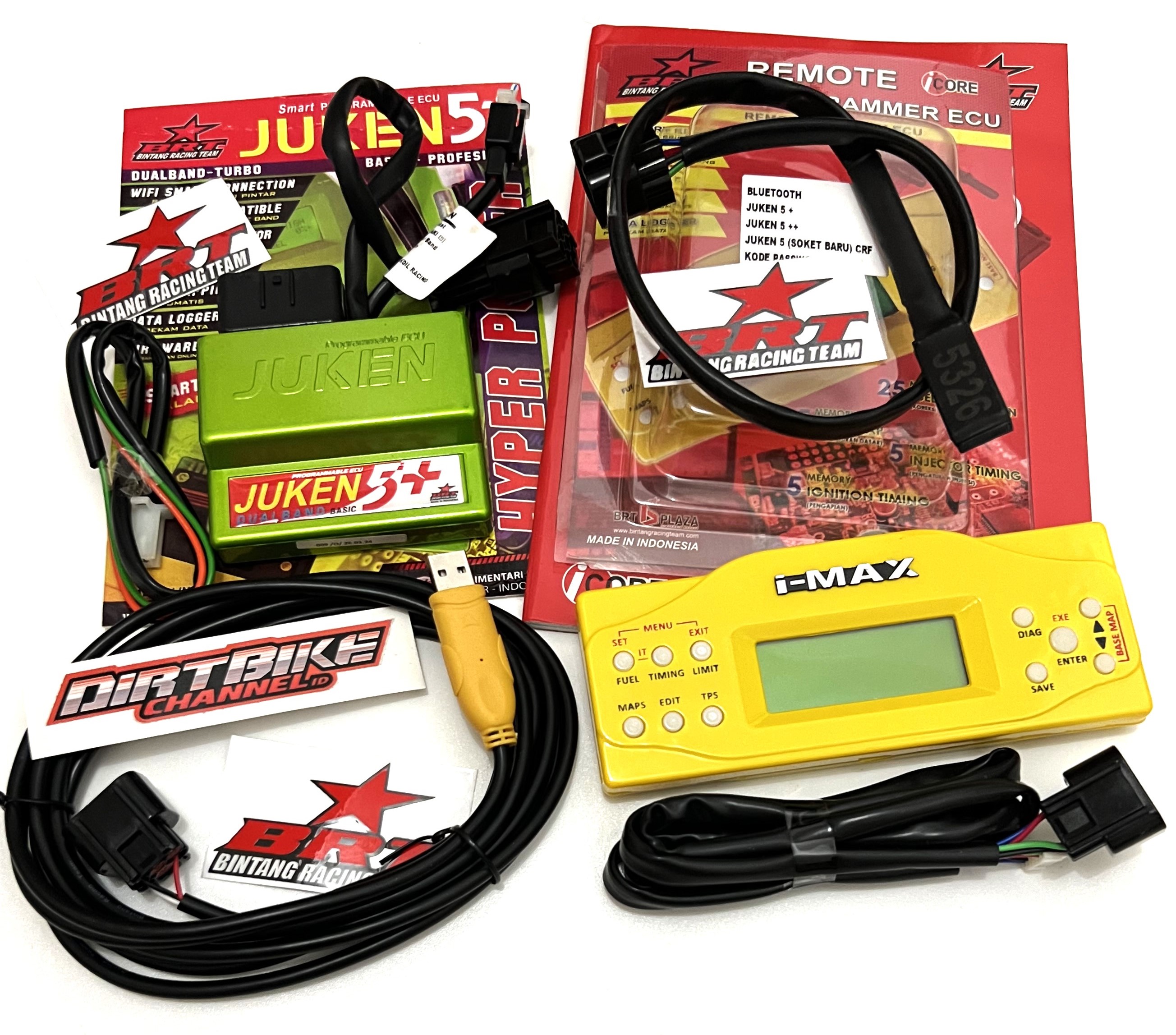 PAKET ECU BRT JUKEN 5 PLUS DUALBAND CRF 150 + REMOTE KABEL USB