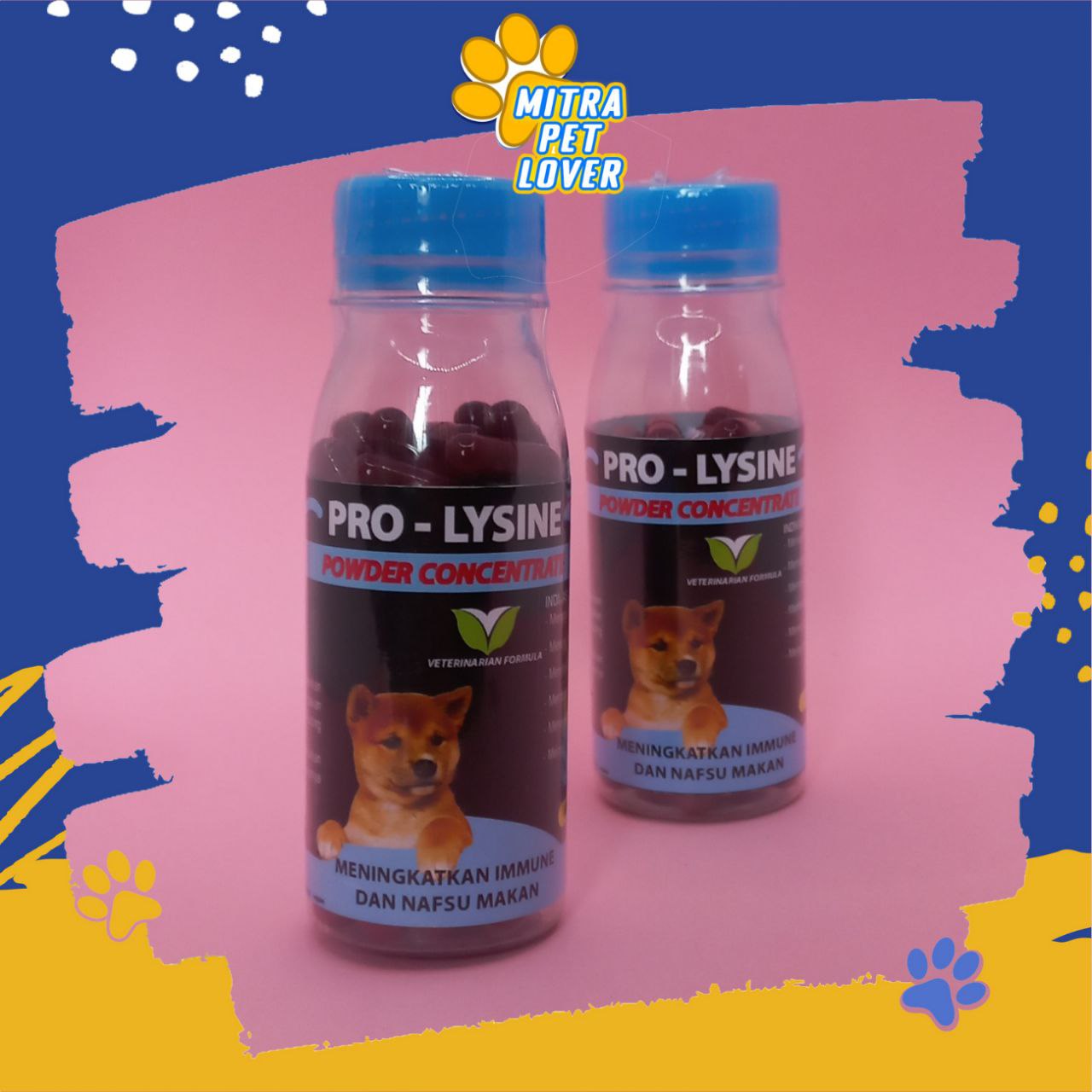 VITAMIN IMUN ANJING PROLYSINE DOG 50 CAPS KAPSUL SUPLEMEN UNTUK