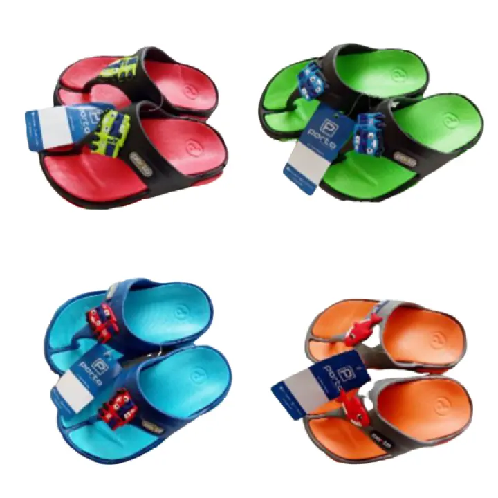 Sandal Karet Anak Pria Lucu Porto Warna Dikirim Random