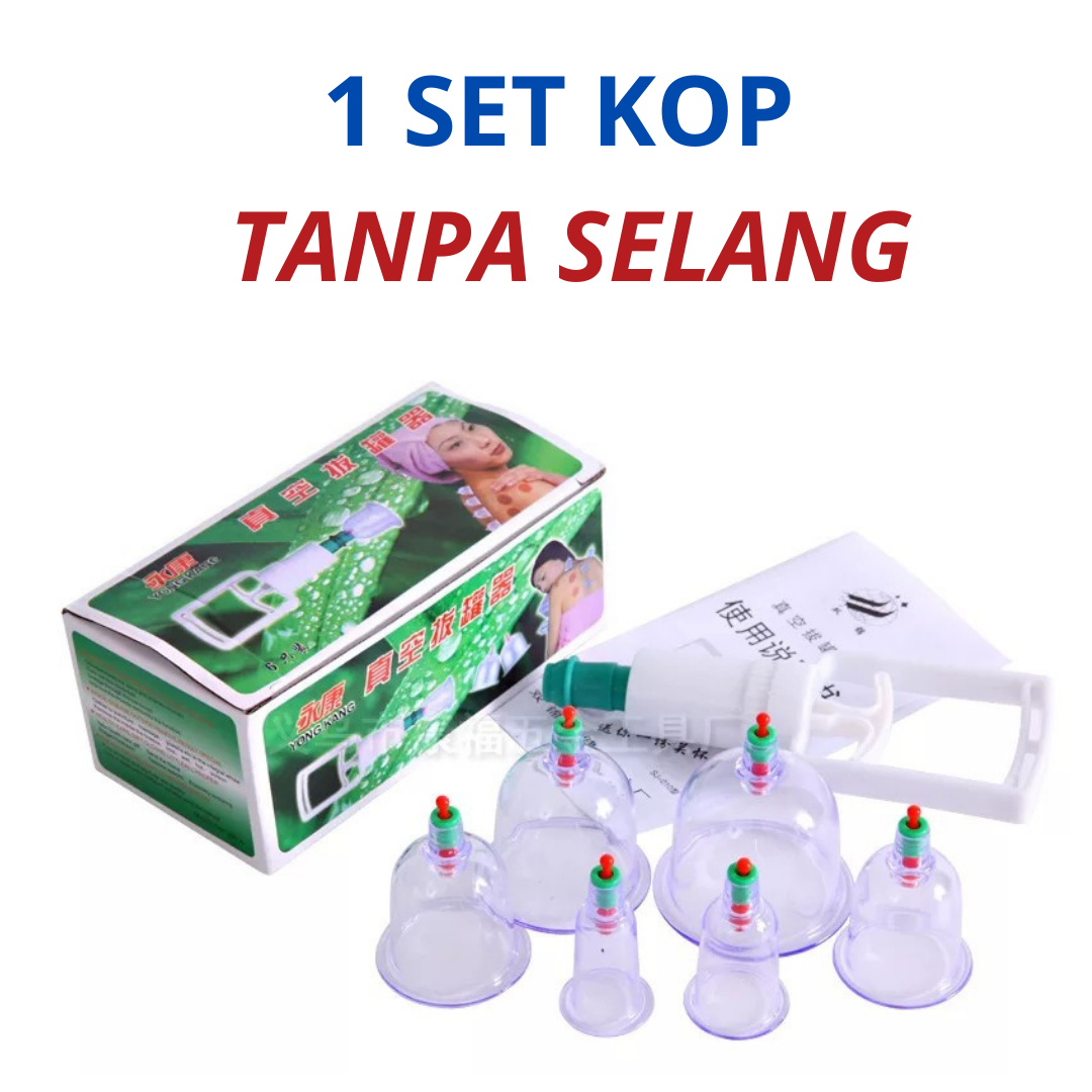 1 Set Kop Angin Bekam 6 Cup Selang Alat Kesehatan Terapi Alat Bekam