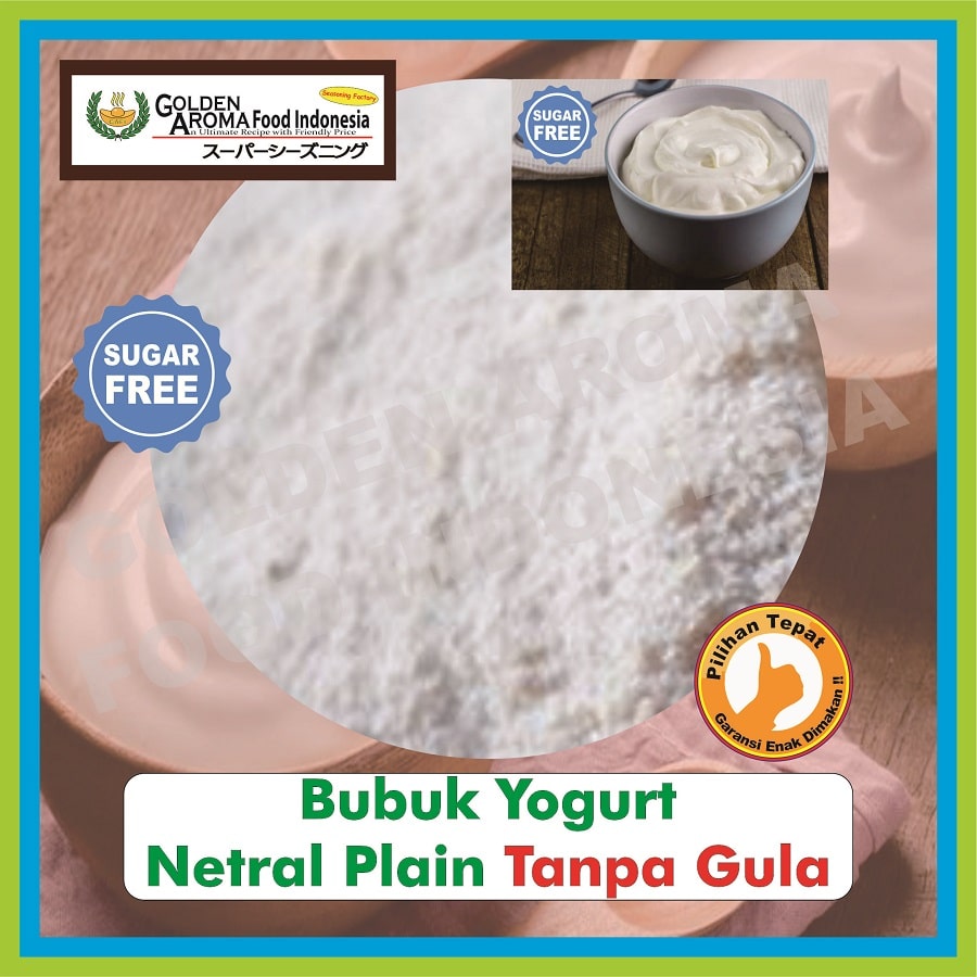 Bubuk Yogurt Plain Netral Tanpa Gula 1 Kg Serbuk Ice Youghurt Original