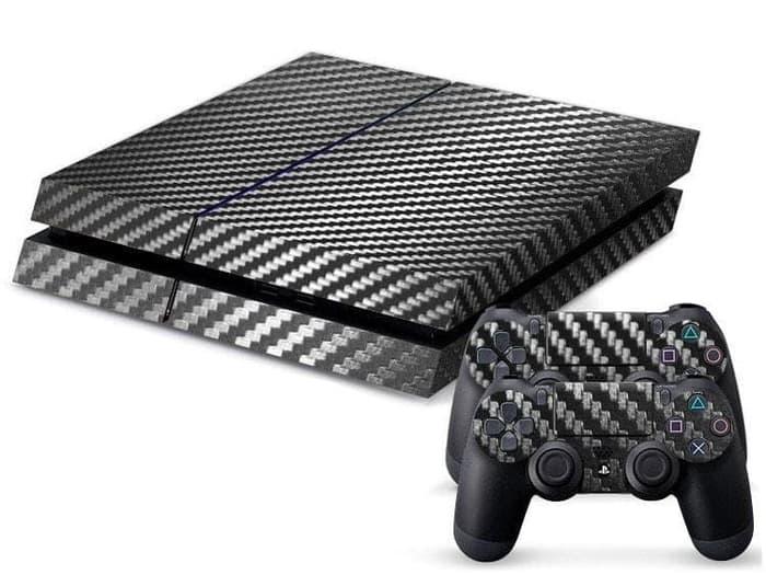 PROMO FLASH SALE Garskin BLACK Carbon Sony PS4 Pro Slim Fat skin 2 ds