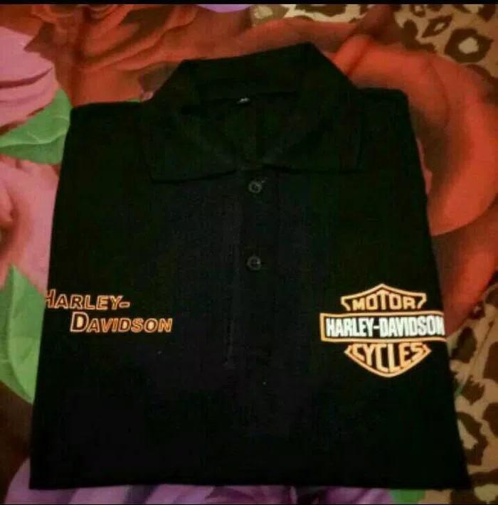Kaos Lengan Pendek Polo Shirt Harley Davidson