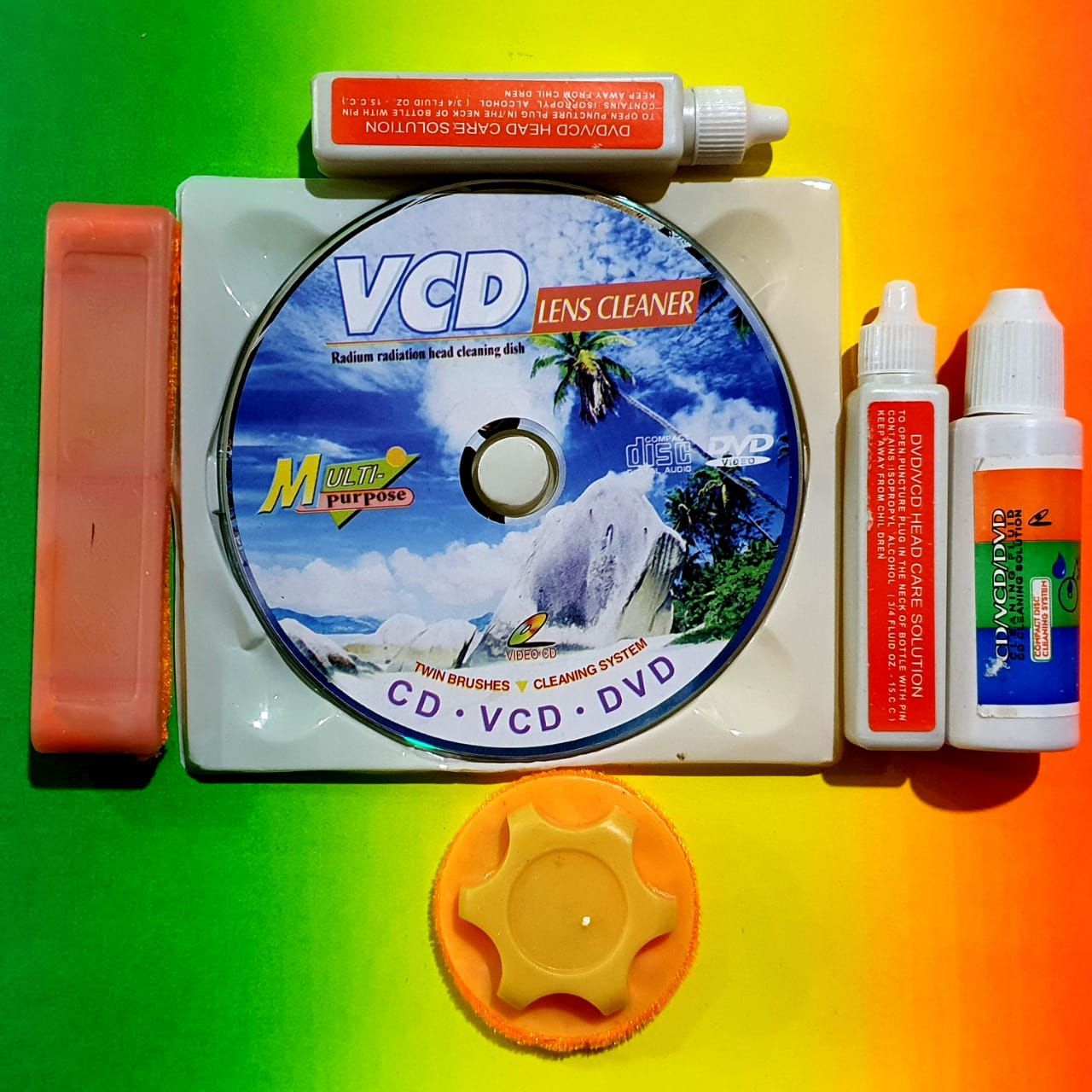 VCD CLEANER 6 IN 1 MULTI FUNGSI - PEMBERSIH OPTIK DVD PLAYER ...