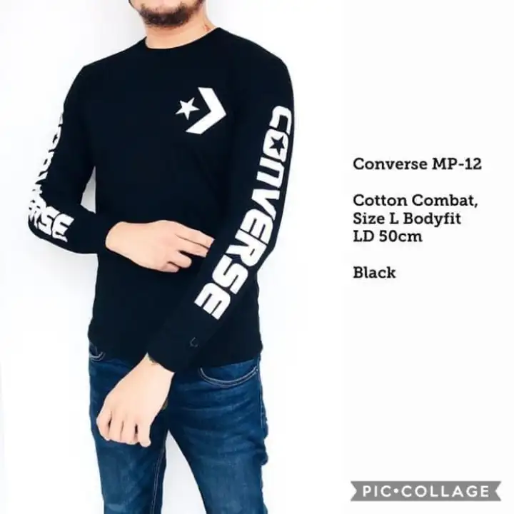 Baju Kaos Polos Lengan Panjang Hitam Lazada Indonesia