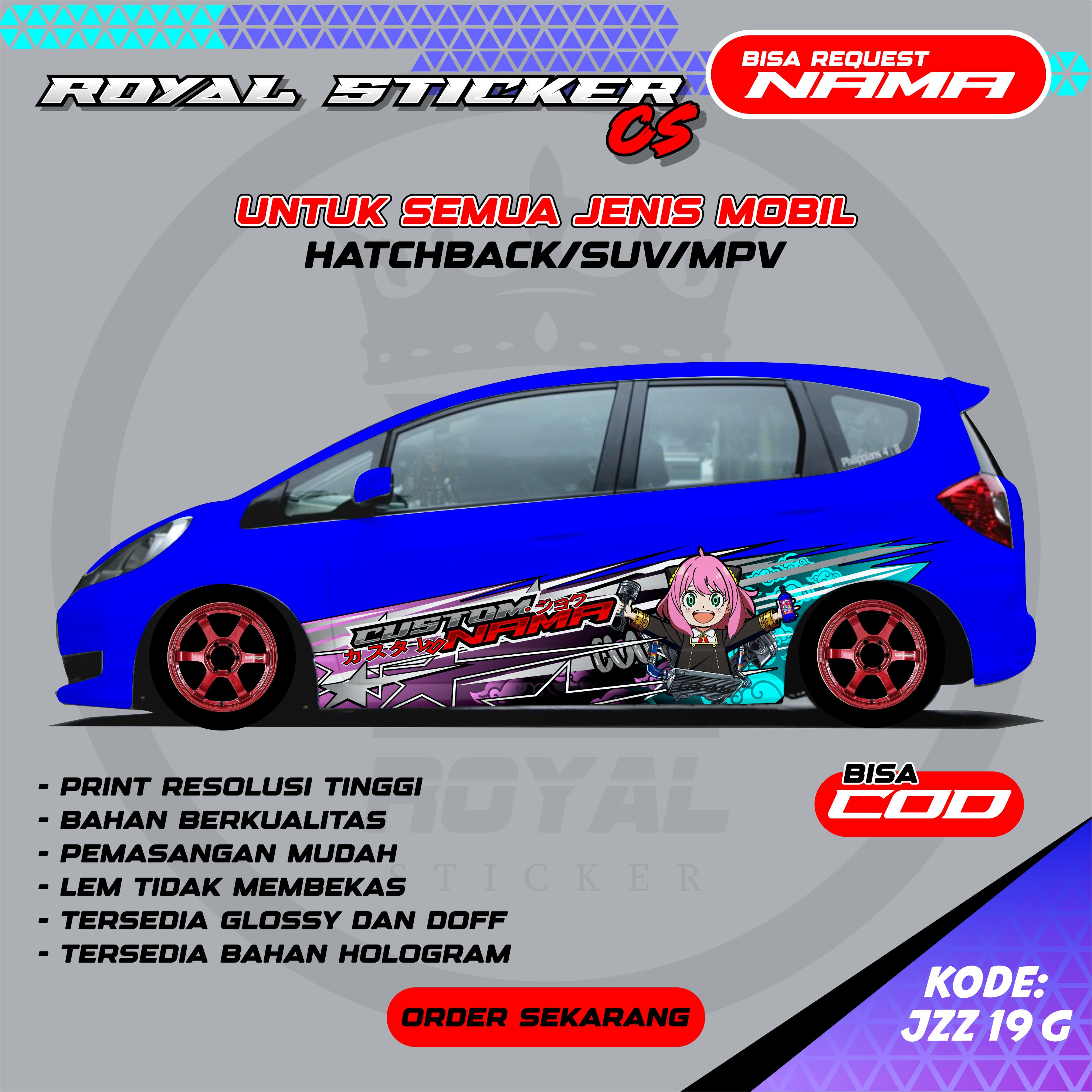 JZZ 19-STIKER MODEL THAILOOK VARRIASI DESAIN TERBARU-DECAL MOBIL