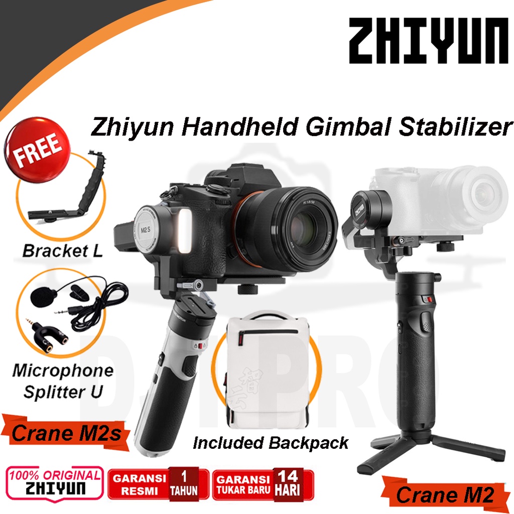 ZHIYUN CRANE M2 GIMBAL 3-AXIS FOR KAMERA ACTION CAM SMARTPHONE