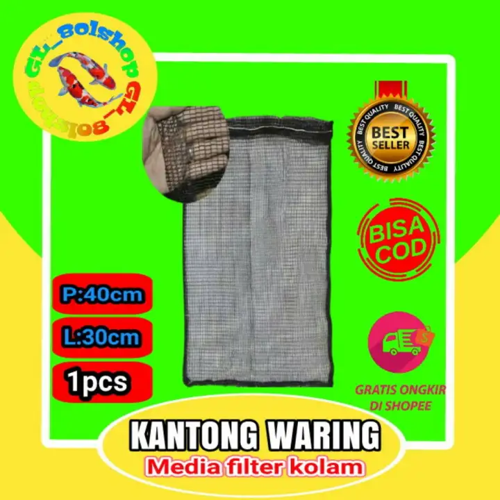 Kantong Waring Media Filter Kolam Ikan Koi Wadah Jaring Bioball Karang Jahe Oyster Lazada Indonesia