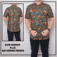 LT KEMEJA BATIK PRIA LENGAN PENDEK FOUR ONE - BATIK MODERN - BATIK OXFORD PREMIUM BEST SELLER JAN081207CS2