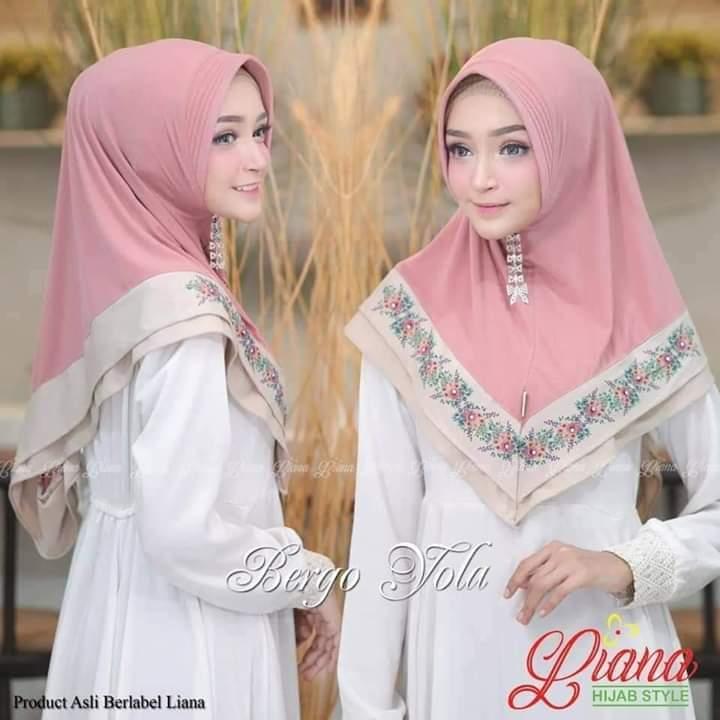 Jilbab / Hijab Khimar BERGO YOLA - Kerudung Instant model terbaru / termurah / kerudung wanita