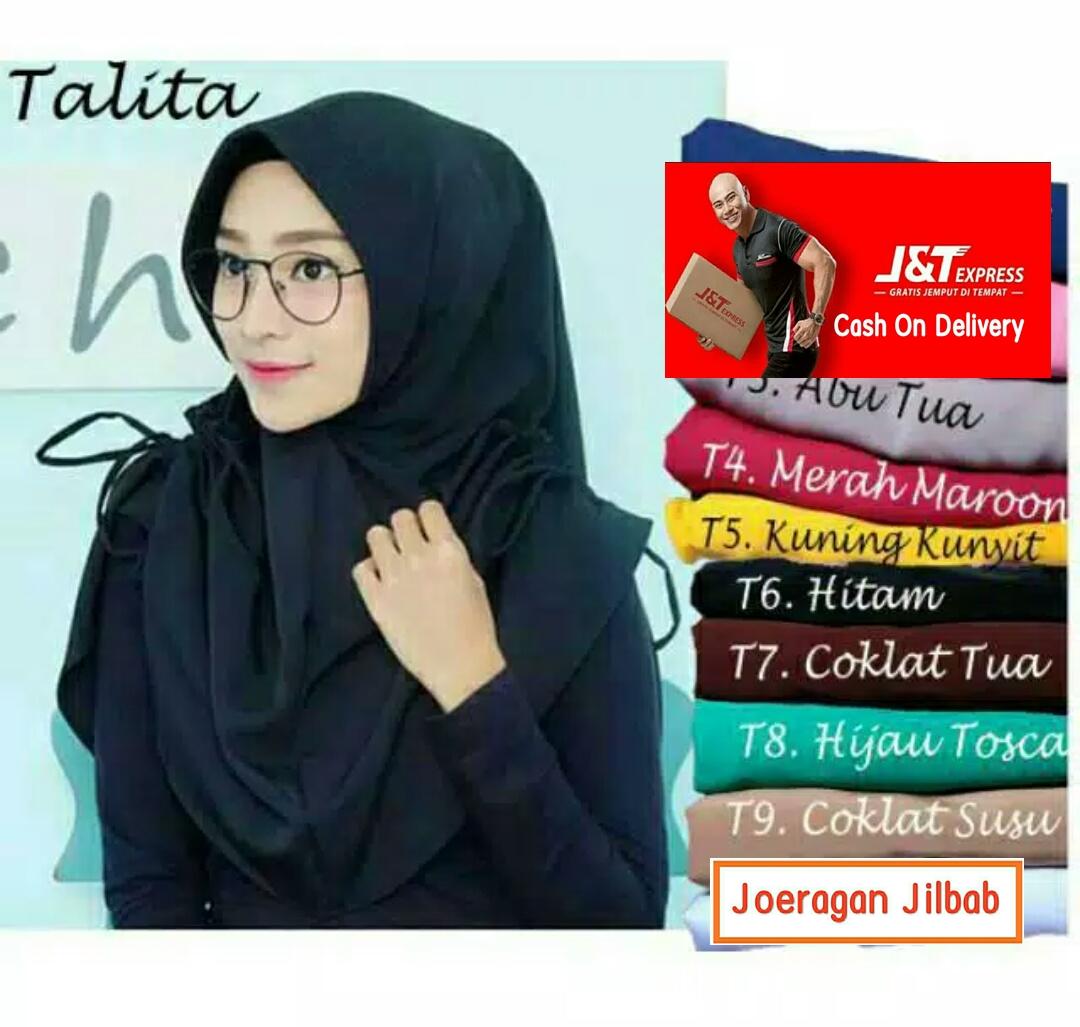 Jilbab Instan Khimar Pet Kerut Kanan Kiri