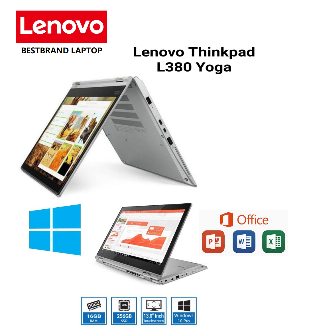Laptop Lenovo THINKPAD YOGA L380 CORE I5 GEN 8TH WINDOWS 10 13
