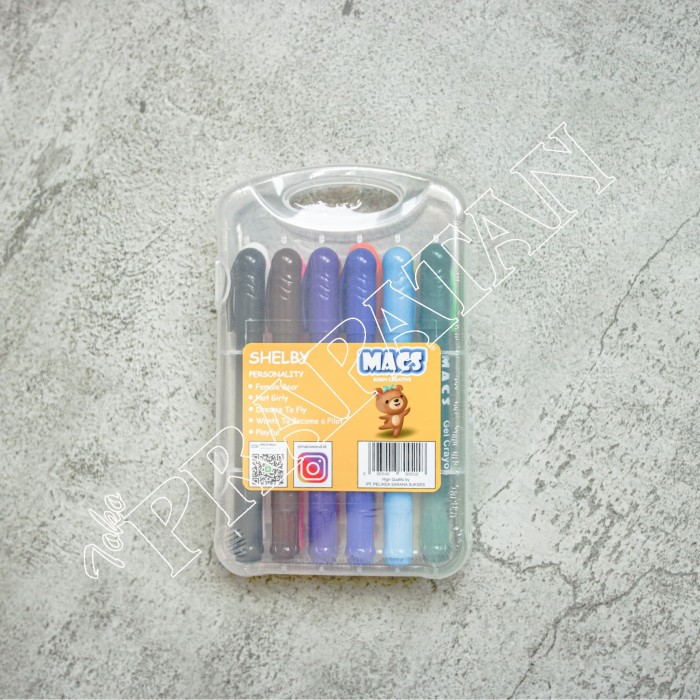 Crayon- Macs Gel Crayon 12 Warna / Krayon Gel -Peralatan-Menggambar ...