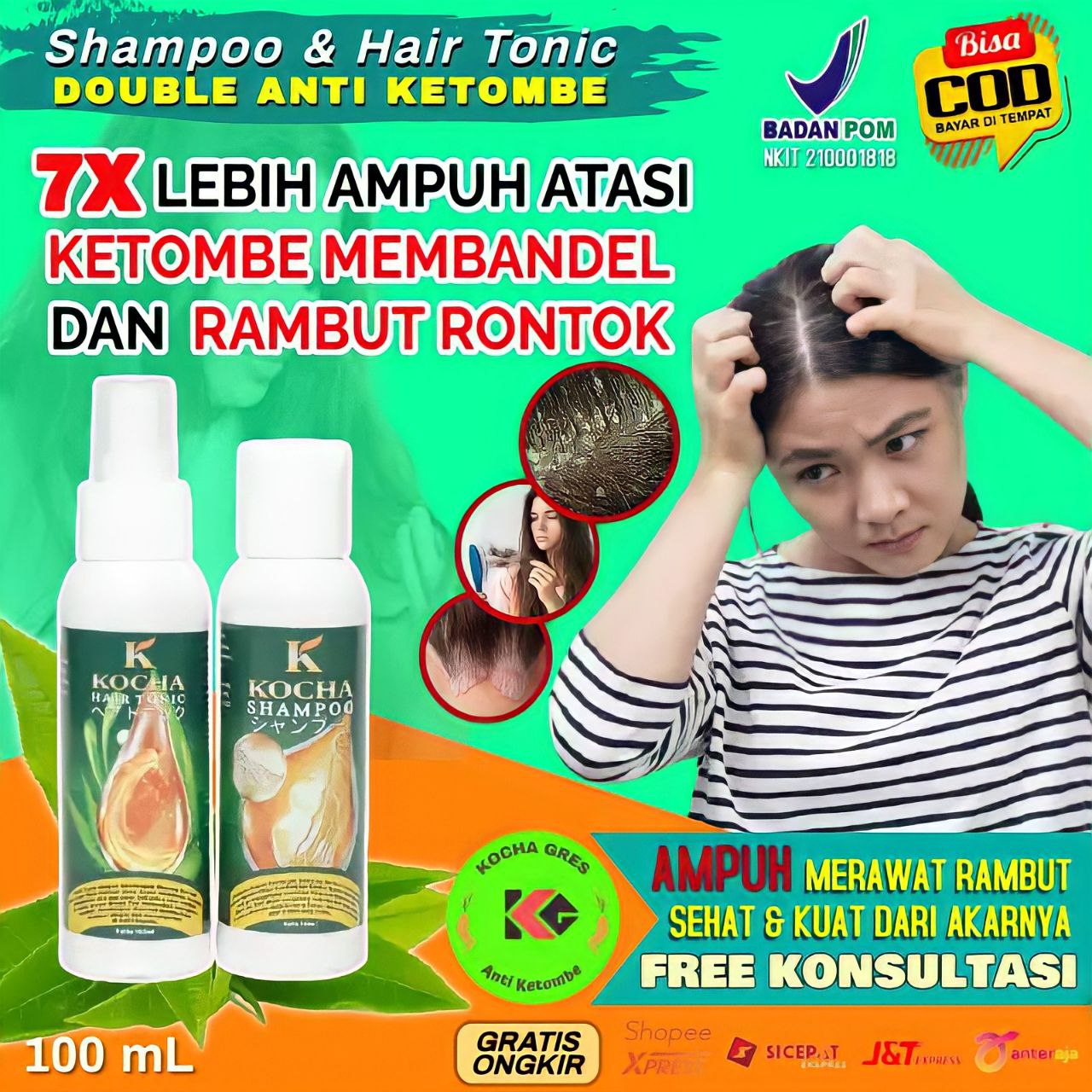 Shampo Obat Anti Ketombe Berkerak Gatal Parah Basah Kering Penyubur