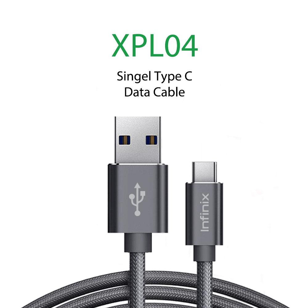 Infinix Single Type-C Data Cable XPL04 - Gray Weave