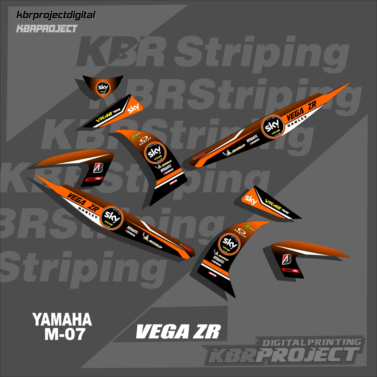 Cod Stiker Striping Yamaha Vega Zr Sticker Variasi Stiker Striping