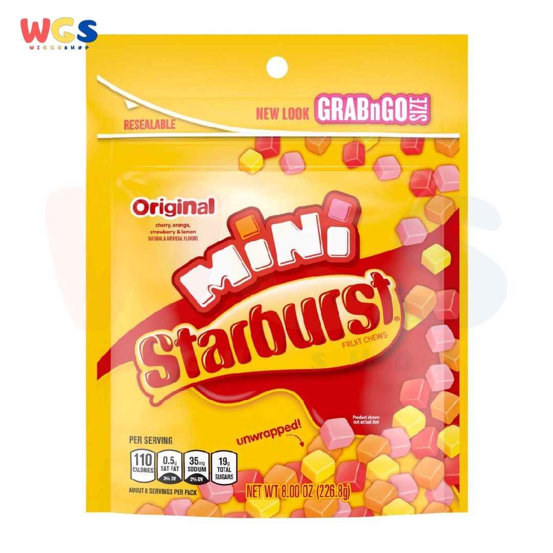 Permen Starburst Minis Fruit Chews Candy Original 8oz 226.8g | Lazada ...