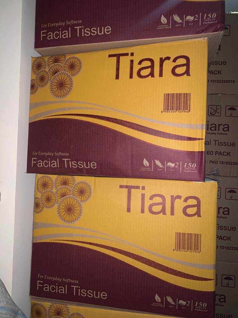 Tissue Tiara Facial 2 Ply isi 150 Sheet/ 180 Sheet/ 250 Sheet / 1000