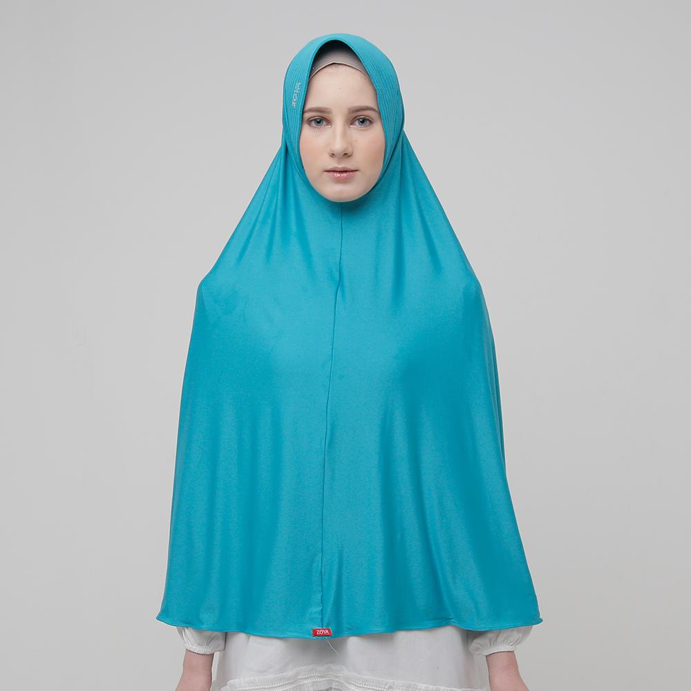 Kerudung Zoya Jilbab Instan - Marsha Sparkling Tosca | HEIQ Tech