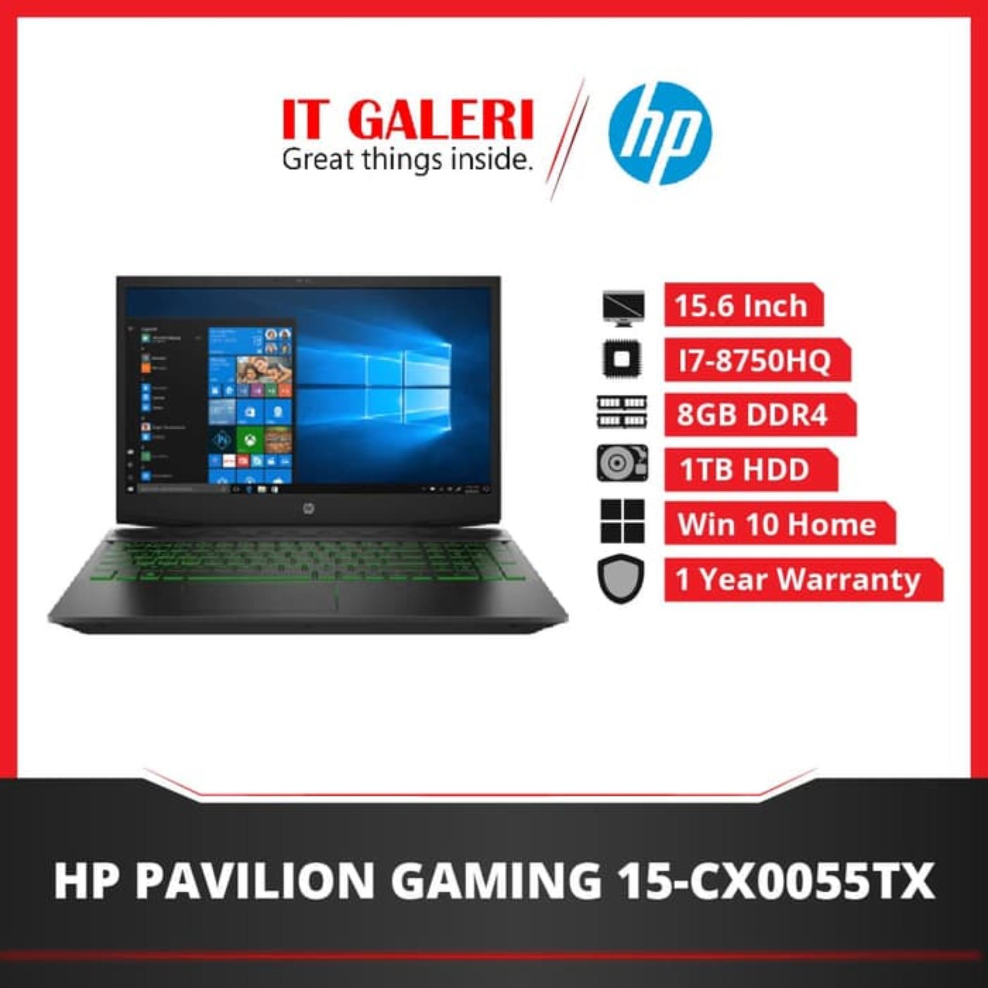 HP Pavilion Gaming Laptop 15-cx0055tx - Ci7-8750H - 8GB - 1TB - GTX1050 - 15.6