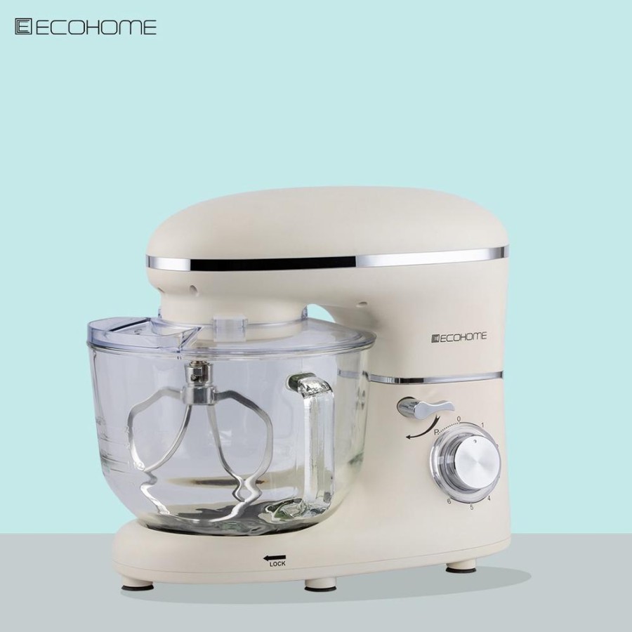 STAND MIXER ECOHOME Platinum Glass Bowl ESM999 5 Liter - Garansi Resmi ...