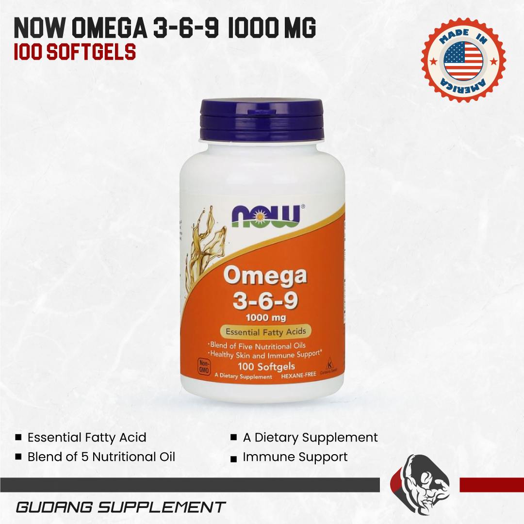 Now Foods Omega 3 6 9 1000mg 100 Softgels Fish Oil Minyak Ikan Gudang  Supplemen | Lazada Indonesia