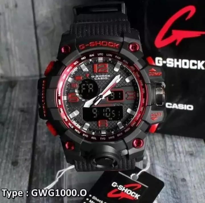 Jam Tangan Fashion Sporty Pria G Shock_Gs GWG 1200 Analog & Digital - Double Time - Strap Rubber Berkualitas - Bayar Di tempat Jam Tangan Olahraga Pria