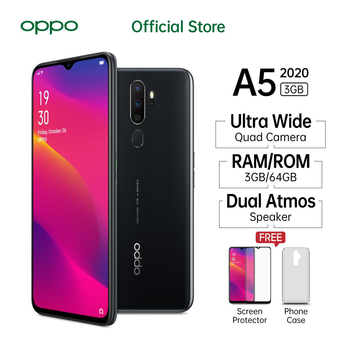 OPPO A5 2020 SMARTPHONE 3GB/64GB ULTRA WIDE QUAD CAMERA, 5000mAh BATTERY (COD, Garansi Resmi, Cicilan 0%, Gratis Ongkir)